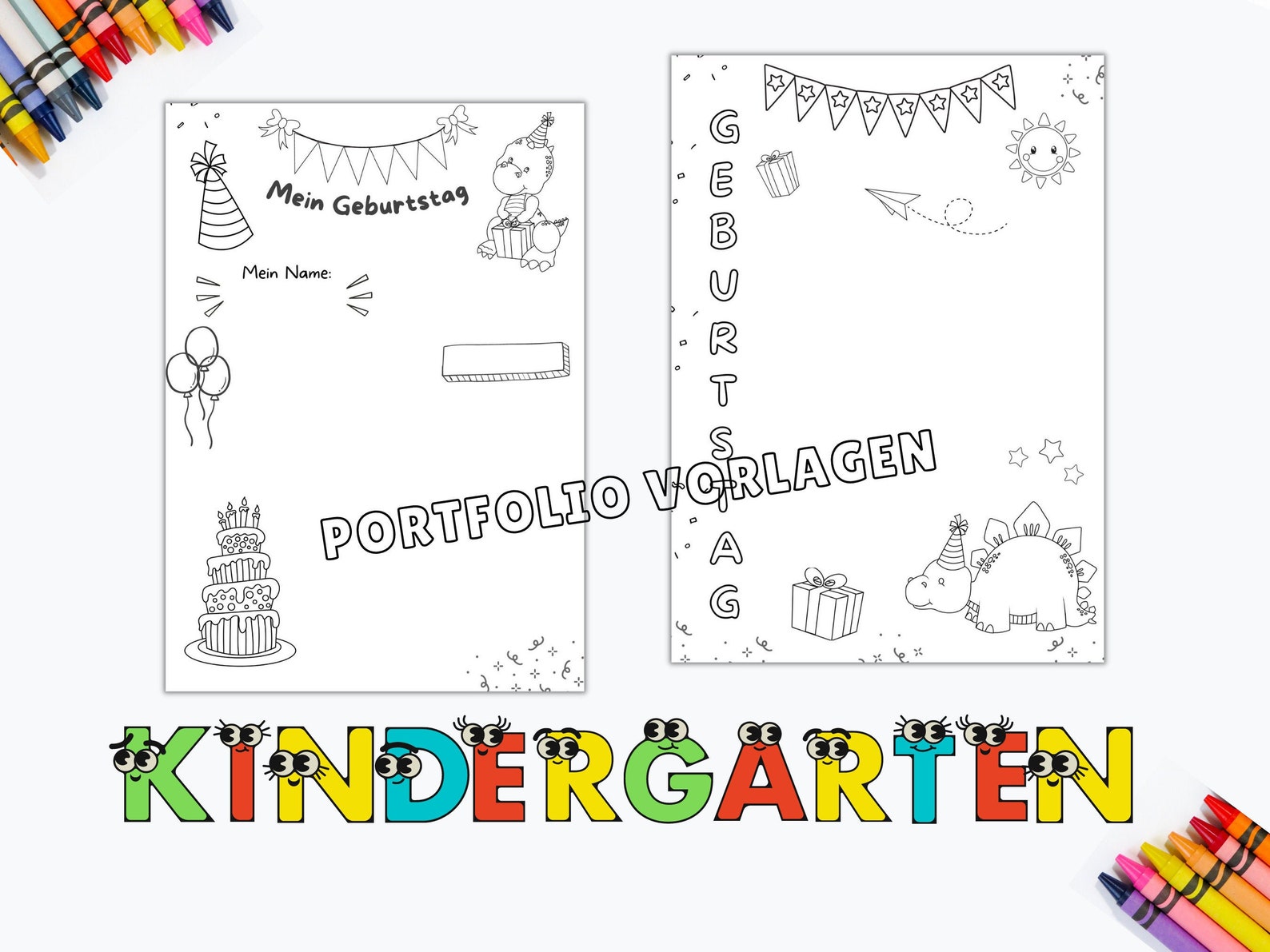 Geburtstag PortfolioIdeen Kindergarten Kita Krippe  Etsy