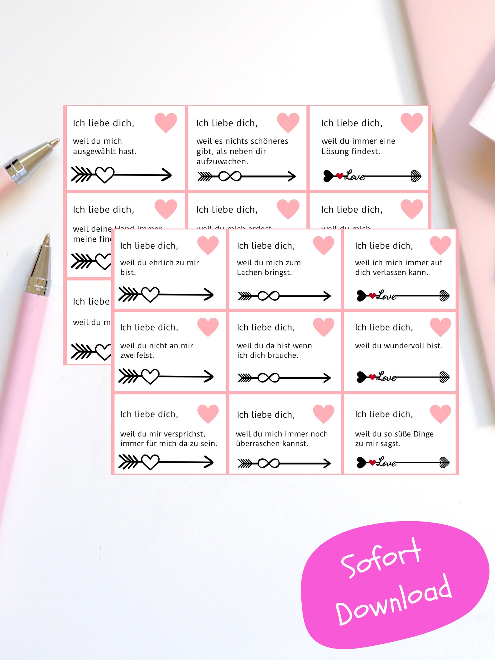 Gründe warum ich dich liebe Ich liebe dich Weil Sprüche zum Etsy