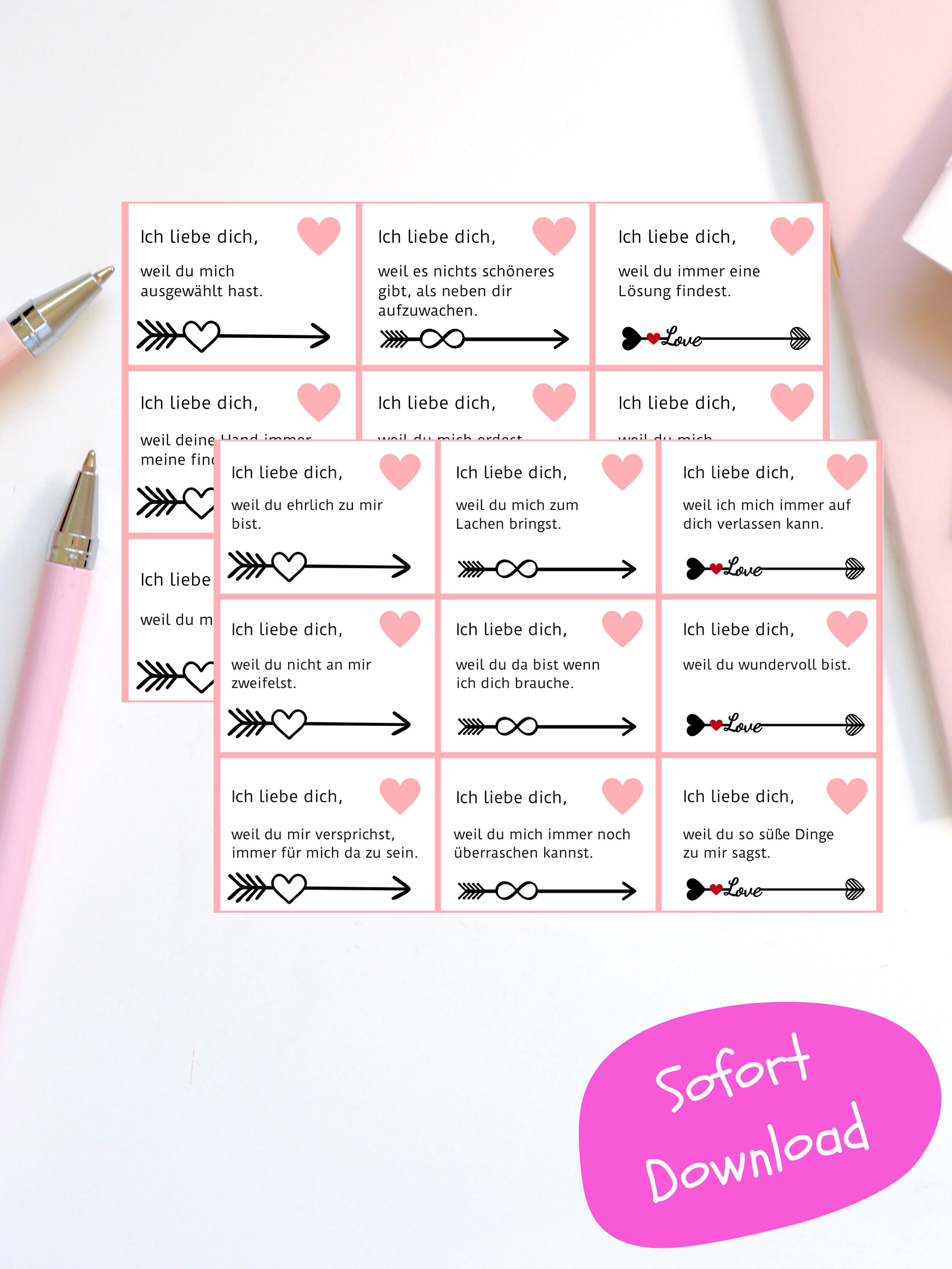 Gründe warum ich dich liebe Ich liebe dich Weil Sprüche zum Etsy