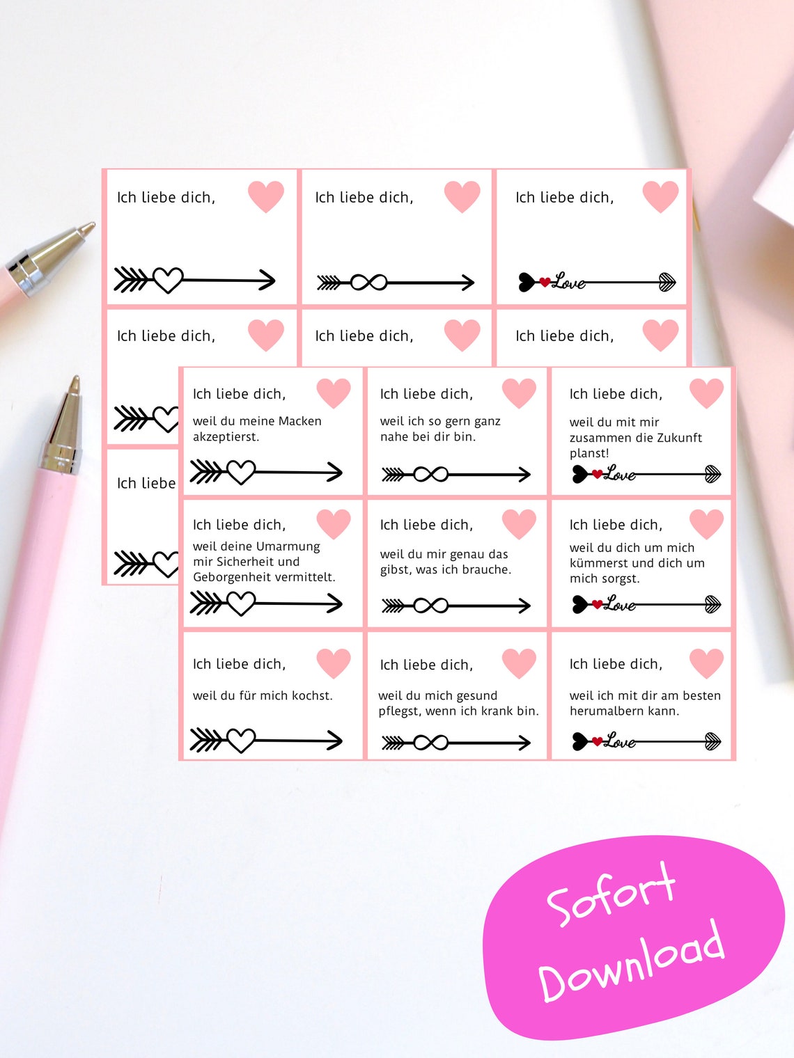 Gründe warum ich dich liebe Ich liebe dich Weil Sprüche zum Etsy