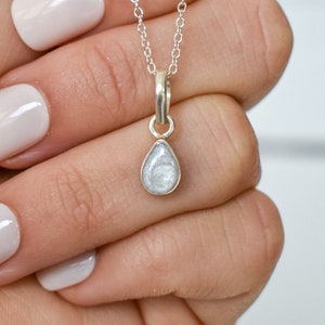 Silver TearDrop Cremation Necklace -Cremation Jewelry -Ashes Jewelry -Pet Ashes Jewelry - Memorial Ashes Jewelry -Pet Cremation Ashes
