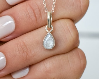 Silver Tear Drop Cremation Necklace, Memorial Ashes Jewelry, Cremation Ashes Necklace, Ashes Jewelry, Cremation Jewelry, Pet Cremation Ashes