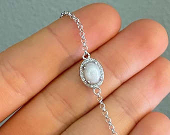 Cremation Ashes Silver Bracelet, Cremation Ashes, Memorial Ashes Jewelry, Cremation Jewelry with Pet Ashes Jewelry, Cremation Ashes Bracelet