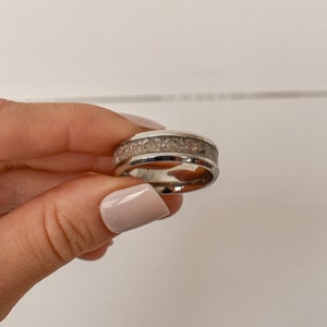 Cremation Ashes Jewelry - Mens Cremation Ashes Band- Memorial Ashes Jewelry - Pet Cremation Ring