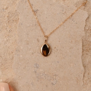 Cremation Ashes Gold Necklace, Gemstone Keepsake, Memorial Jewelry, Floating Solitaire with Chain, Meaningful Family Gift, Ashes Jewelry