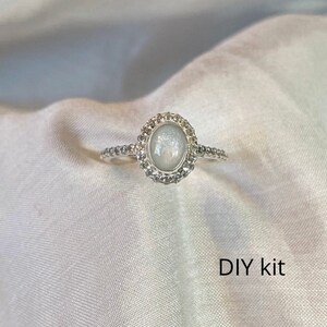 Sterling Silver Cremation Ashes Ring DIY Kit - Cremation Ashes Jewelry