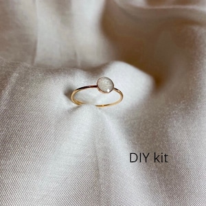 14k Gold Cremation Ashes Ring DIY Kit - Cremation Ashes Jewelry