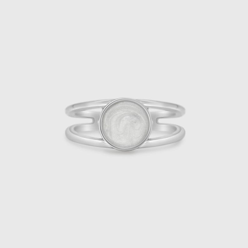 Cremation Ashes Jewelry Silver Ring, Gemstone Memorial Keepsake, Cremation Ring, Meaningful Family Gift, Cremation Keepsake, Ashes Jewelry image 8