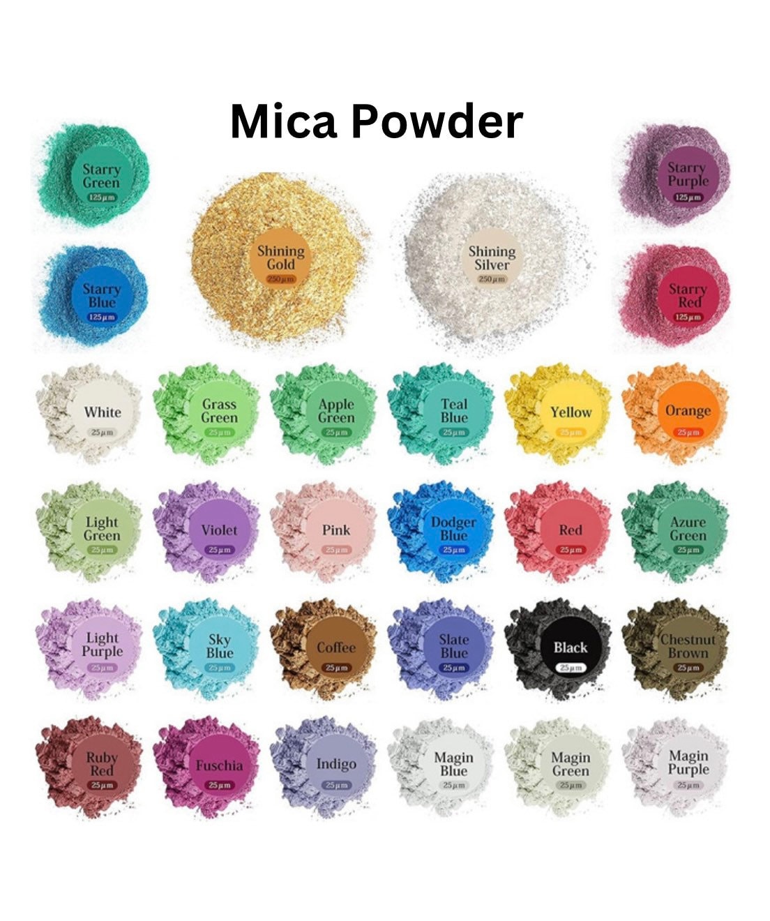 Mica Powder- Jewelry Add On Color for Petals and Keepsakes