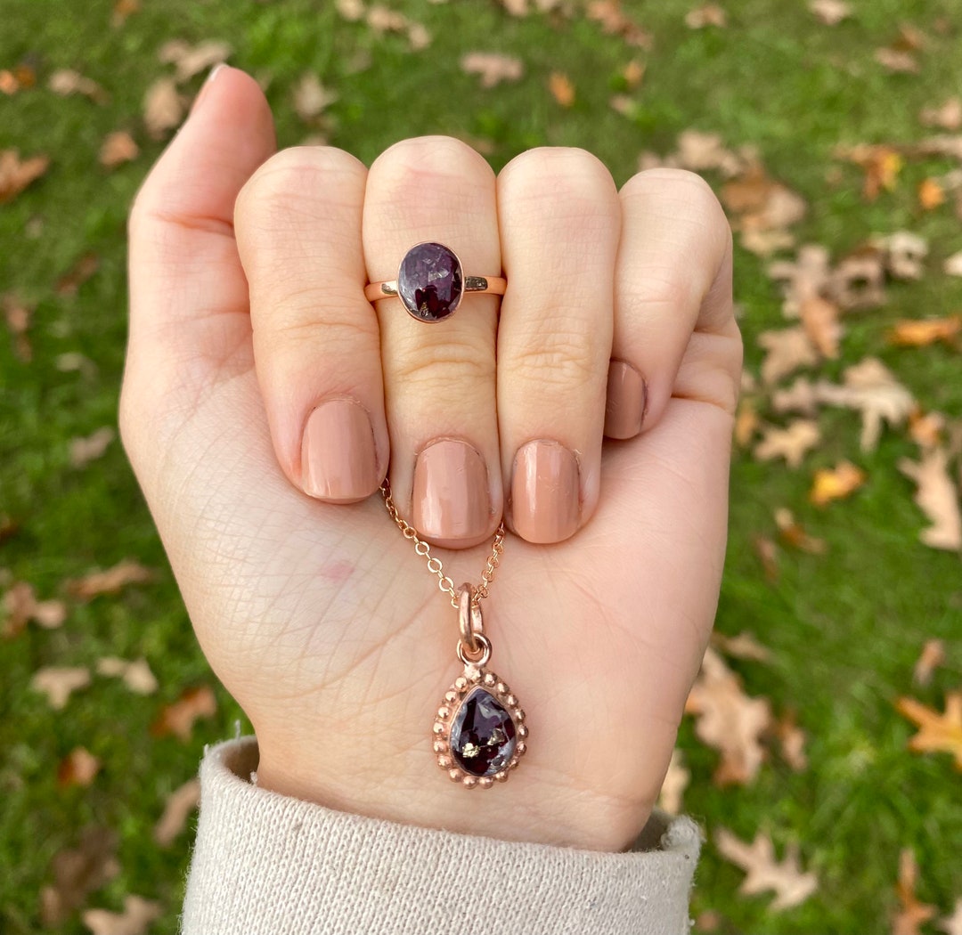 Funeral Flower Keepsake Jewelry Set Memorial Flower Ring & Etsy