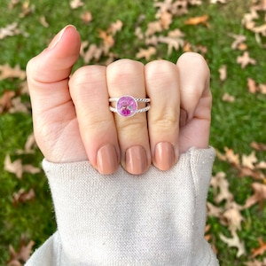 Funeral Flower Jewelry Ring, Funeral Flower Keepsake, Keepsake Ring, Memorial Flower Jewelry, Keepsake Ring, Wedding Ring Gift, Ashes Ring