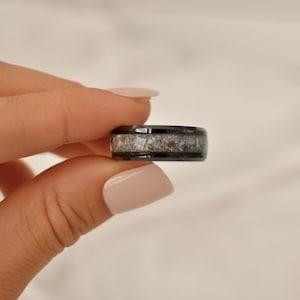 Cremation Ashes Jewelry - Mens Cremation Ashes Band- Memorial Ashes Jewelry - Pet Cremation Ring