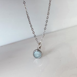 Silver Dainty Cremation Necklace -Cremation Jewelry - Memorial Ashes Jewelry -Pet  Cremation Ashes Jewelry