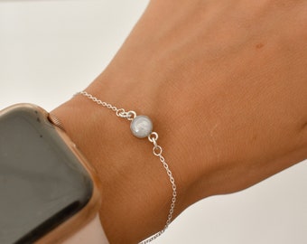 Cremation Ashes Jewelry Silver Bracelet, Pet Keepsake, Memorial Ashes Jewelry, Meaningful Family Gift, Cremation Jewelry, Bracelet for Ashes