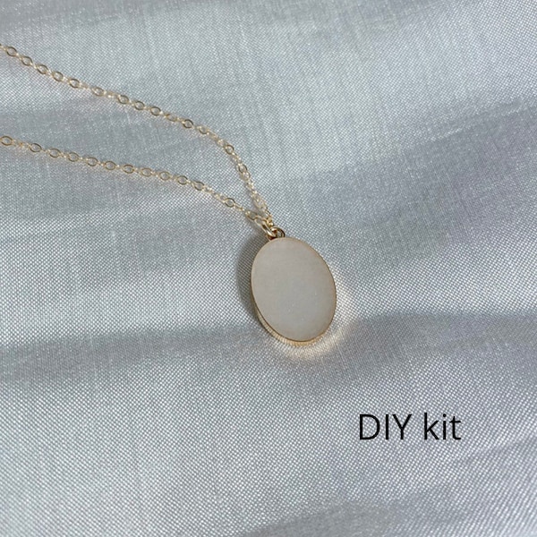 14k Gold Breastmilk Necklace DIY Kit - Breastmilk Jewelry