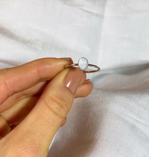 10k White Gold Cremation Ashes Ring DIY Kit Cremation Ashes