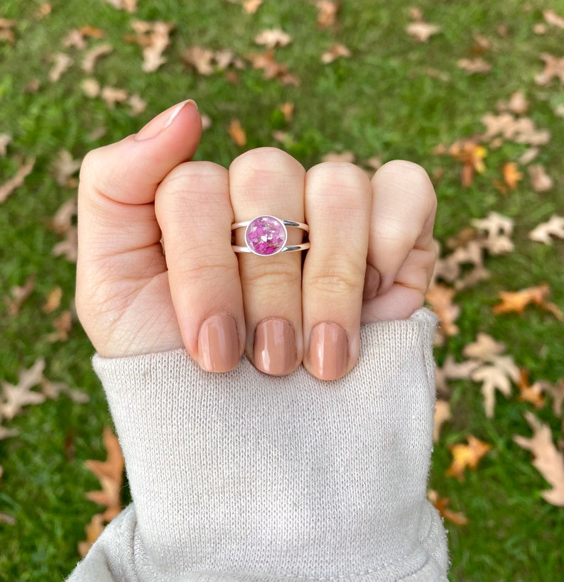 Funeral Flower Keepsake Jewelry Set Memorial Flower Ring & Etsy