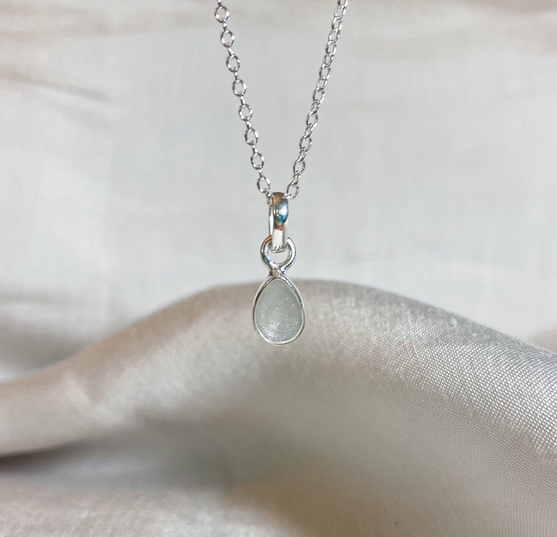 Silver Teardrop Cremation Necklace cremation Jewelry ashes - Etsy