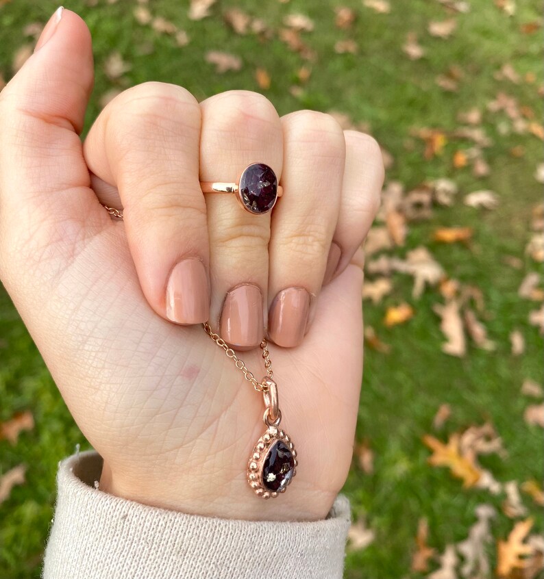 Funeral Flower Keepsake Jewelry Set Memorial Flower Ring & Etsy