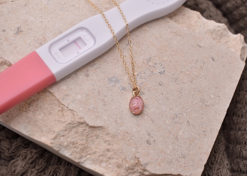 Pregnancy Keepsake Necklace, Pregnancy Test Keepsake, Necklace Minimalist Memorial Jewellery Gift for Her, Pregnancy Ultrasound Keepsake