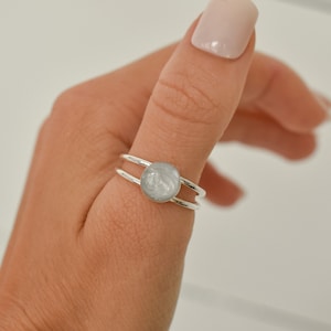 Cremation Ashes Jewelry Silver Ring, Gemstone Memorial Keepsake, Cremation Ring, Meaningful Family Gift, Cremation Keepsake, Ashes Jewelry