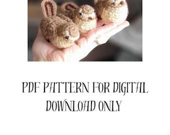 Amigurumi Wren Bird Crochet Pattern, digital pdf download,