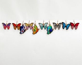Spring has sprung colorful butterflies! 10 Adorable enamel butterfly ornaments for miniature garden gnome-fairy tree dollhouse