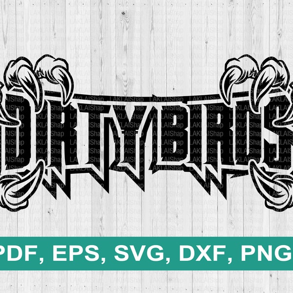 Dirty Birds claws svg, Dirty Birds svg, claws svg, Dirty Birds mascot svg, Digital File Download, png, eps, dxf, pdf