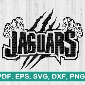 Jaguars Krallen svg, Jaguar svg, Jaguars svg, Maskottchen svg, Jaguars Geist svg, Cricut, digitale Datei Download, png, eps, pdf, dxf