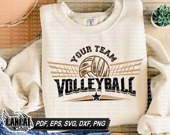 Your Mascot Volleyball and Font SVG, Volleyball Template svg, Volleyball Team svg, Personalized svg, Digital File Download, png,pdf,eps,dxf