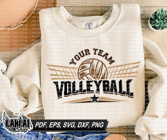 Your Mascot Volleyball and Font SVG, Volleyball Template svg, Volleyball Team svg, Personalized svg, Digital File Download, png,pdf,eps,dxf