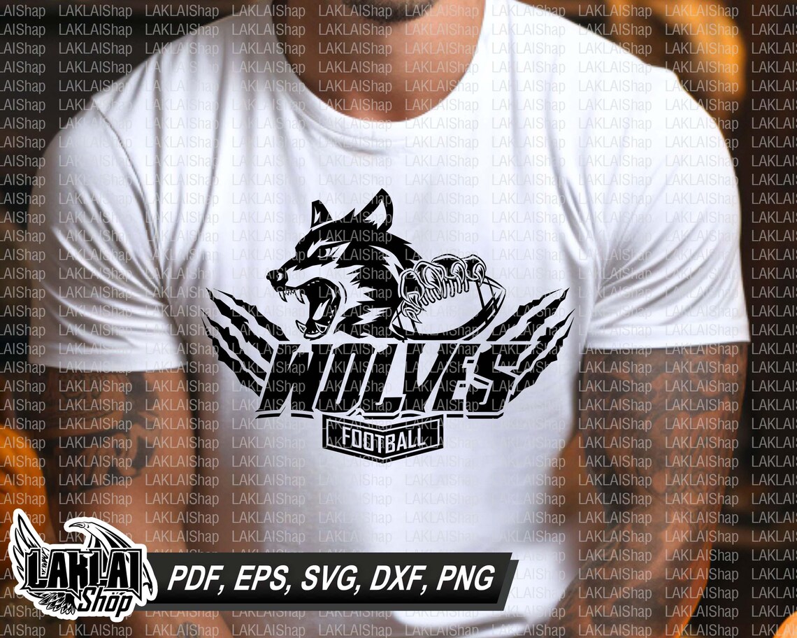 Wolves Football Svg Pattern Wolves Football Svg, Football Svg, Wolves Svg, Wolf Football Svg ...