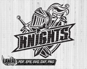 Knights and shield svg, Knights svg, Knight png, Knights mascot svg, Knights Spirit svg ,Cricut, Silhouette, Digital file,dxf,png,eps,pdf
