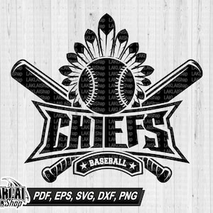 Chiefs baseball svg, Baseball svg, Chiefs svg, Chiefs Spirit svg, Baseball shirt svg, Cricut file, Digital File Download, dxf, png, eps, pdf