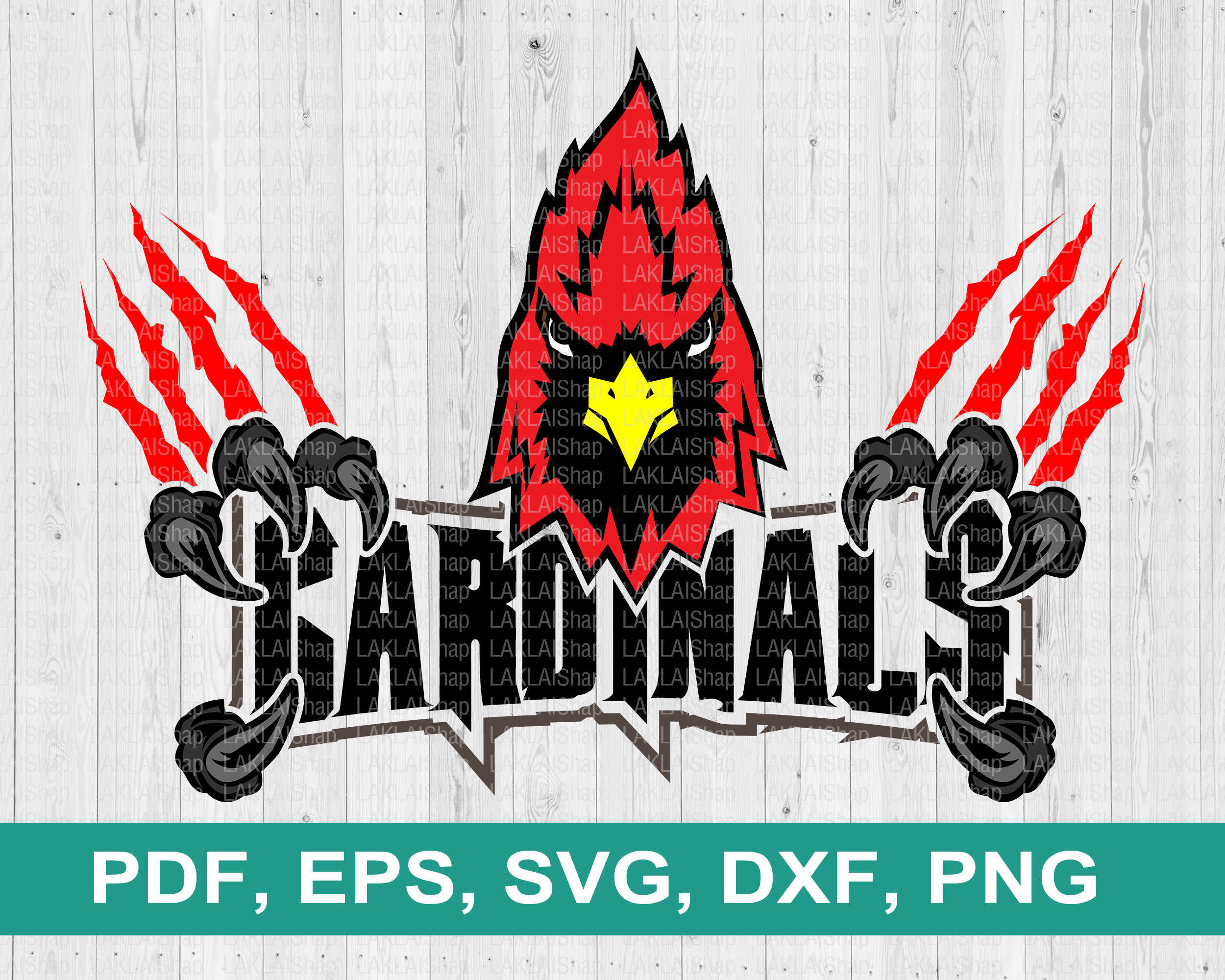 カーディナルチーム SVG バンドル|Cricut & Silhouette 用カットファイル(SVG PNG EPS DXF PDF)即時ダウンロード