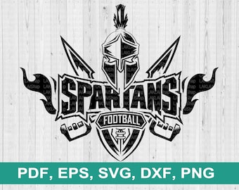 Spartans Football Team SVG, Mascot Pride (Digital File)