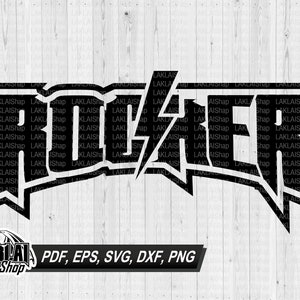 Rocker SVG, Rock PNG, Rock Cricut, Rock Silhouette, Rocker Shirt svg,Design, Digital File Download, png, eps, dxf, pdf