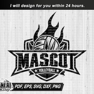 Mascot Volleyball Team, Volleyball team Svg, Mascot Volleyball svg, Volleyball Mom ,School Spirit svg, Digital File Download,dxf,eps,png,pdf