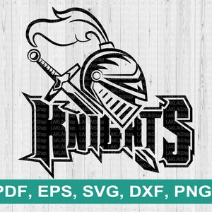Knights team svg,  Knight png, Knights svg, Knight logo, Knight mascot svg, Cricut Silhouette files svg, Digital file, dxf, png, eps, pdf