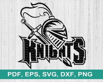 Knights Team Mascot SVG, PNG, Cricut, Silhouette (Digital File)