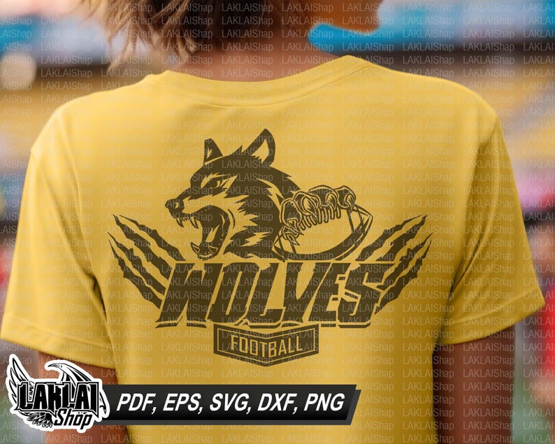 Wolves Football Svg Pattern Wolves Football Svg, Football Svg, Wolves Svg, Wolf Football Svg ...