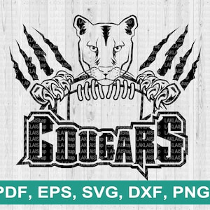 Cougars and football svg, Cougars football svg, Cougars svg, Cricut files, sports svg Digital file Download, png, pdf, eps, dxf