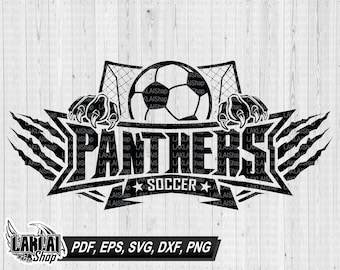 Panthers fotbollssvg, Panthers fotbollslagssvg, Pantherssvg, sporttröja, School Spirit-svg, fotboll, sport, digital fil, dxf, eps, png, pdf