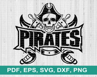 Pirates Mascot SVG, Team Spirit Cut Files (Digital File)