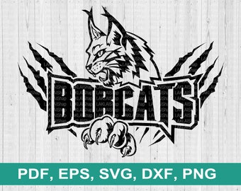 Bobcats Mascot Claws SVG, Team Spirit Cut File (Digital Download)
