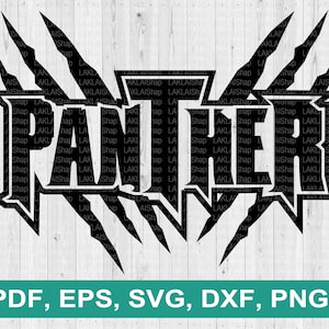 Panthers mascot Svg, Panther Claws Svg, Panther logo svg, School Spirit Shirt, File for Cricut, Digital Download, png, dxf, eps, pdf