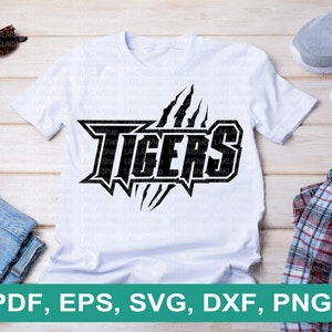 Tigers mascot svg, Tigers Teams svg, Tiger svg, Tigers svg, Tigers spirit svg, Tigers sports, Digital download, png, eps, pdf, dxf