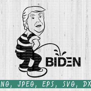 Trump Peeing on Biden svg , Trump peeing, pro Trump, politic svg, new president 2024, png,jpeg,dxt,eps
