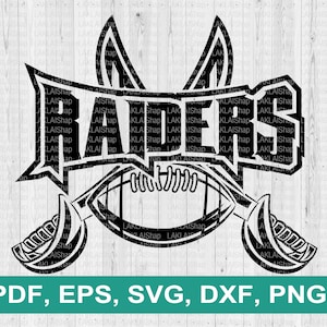 Raiders Football SVG, Squadra sportiva SVG, Raiders svg, file Cricut, Download digitale, png, eps, dxf, pdf