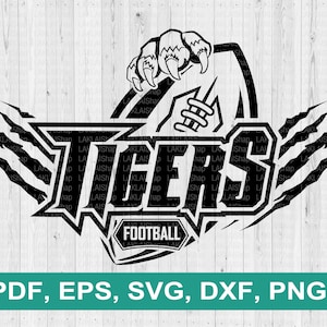 Tigers football team svg, Tigers claws svg, Tigers svg, Tigers mascot svg,Tigers spirit svg, Digital download, png, eps, pdf, dxf